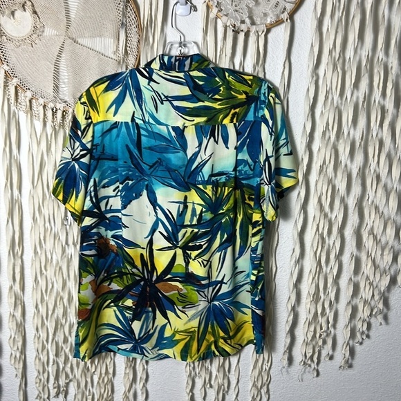 Jams World Short Sleeve Button Down 50th Anniversary Rayon Shirt Size M - Picture 3 of 8